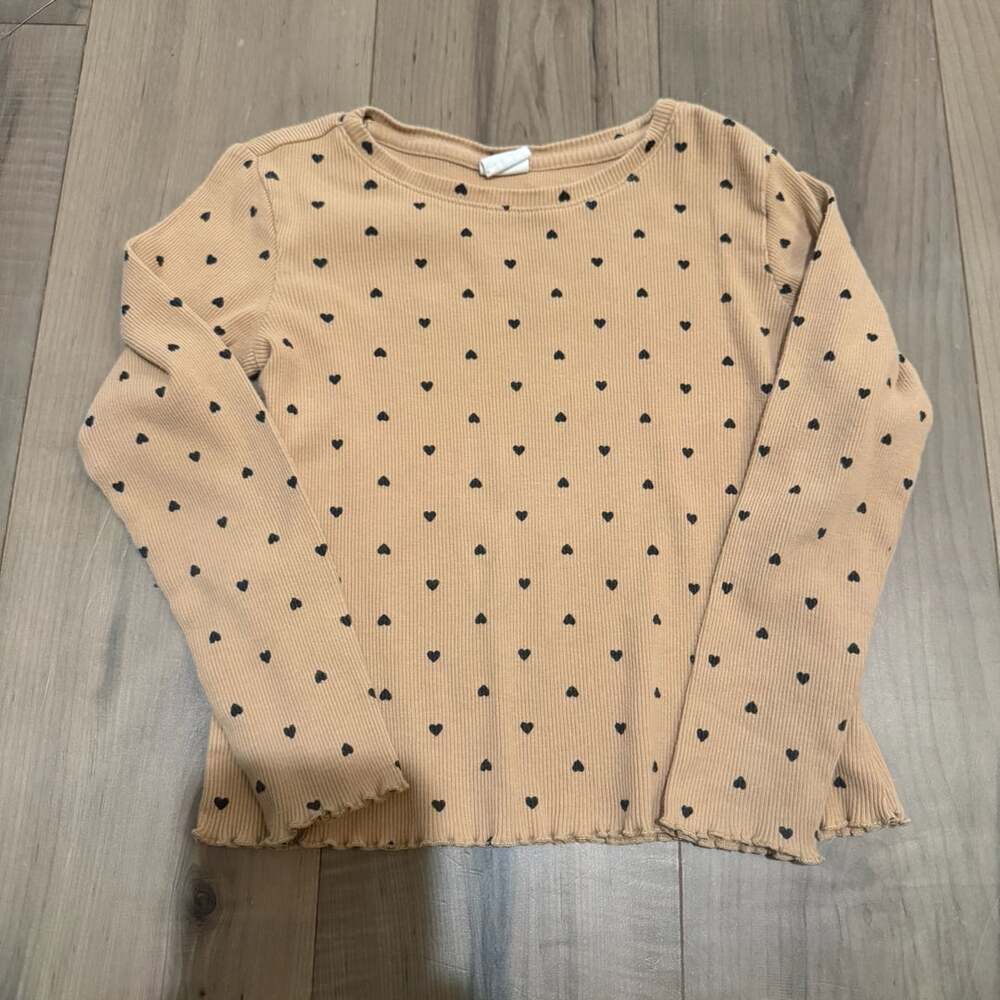 babyGap Ribbed Crewneck T-Shirt Heart Print